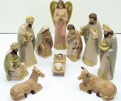Imagem de Presépio Natalino Nascimento De Jesus Estatueta Com 10 Peças