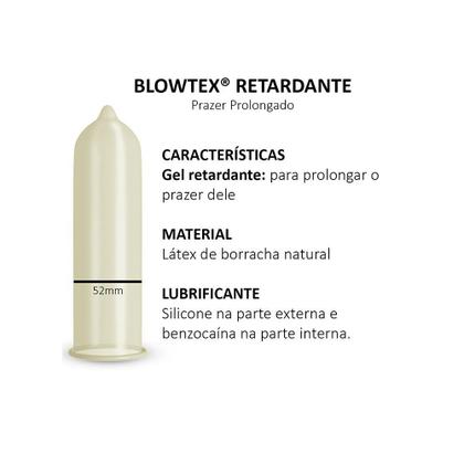 Imagem de Preservativo Blowtex Retardante c/ 3 Unidades