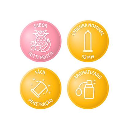 Imagem de Preservativo Blowtex Tutti-Frutti c/ 3 Unidades