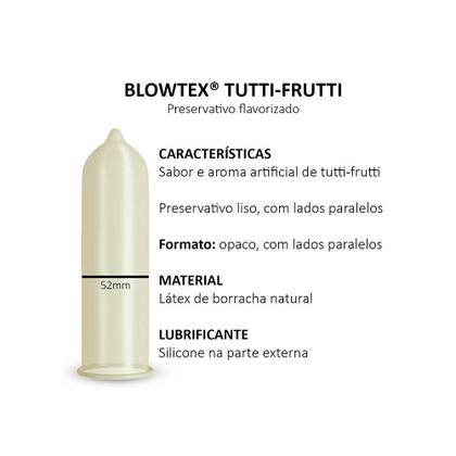 Imagem de Preservativo Blowtex Tutti-Frutti c/ 3 Unidades