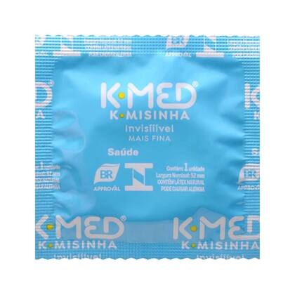 Imagem de Preservativo Camisinha Kmisinha Invisível KMed Mais Fina 3 U