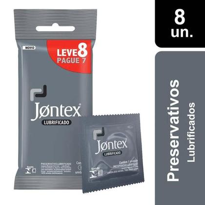 Imagem de Preservativo Jontex Lubrificado 8 Unidades