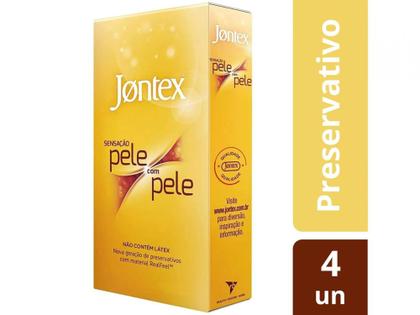 Imagem de Preservativo Jontex Sensação Pele com Pele - Amarela 4 Unidades