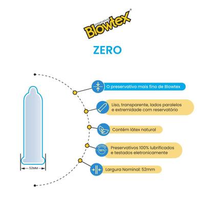 Imagem de Preservativo Zero Mais Fino - 3 Unidades - Blowtex