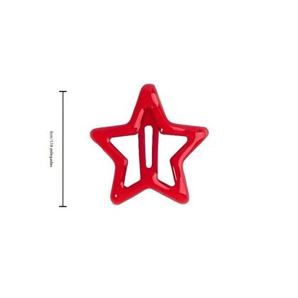 Imagem de Presilha de cabelos Tic Tac Estrelas Coloridas Esmaltadas com 4 unidades