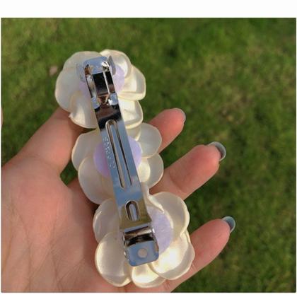 Imagem de Presilha De Flor Camélia Tecido Delicada Enfeite Noiva A10