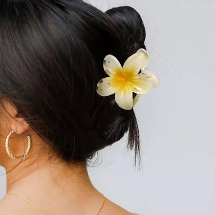 Imagem de Presilha De Flor Moda 2024 Prendedor De Cabelo Piranha Flor Cores Vivas