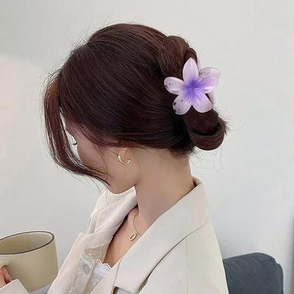 Imagem de Presilha De Flor Moda 2024 Prendedor De Cabelo Piranha Flor Cores Vivas