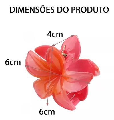 Imagem de Presilha De Flor Moda 2024 Prendedor De Cabelo Piranha Flor Cores Vivas