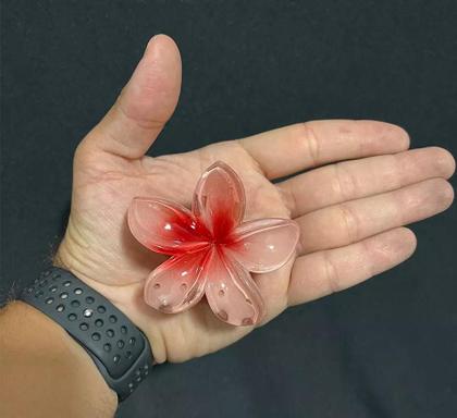 Imagem de Presilha De Flor Moda 2024 Prendedor De Cabelo Piranha Flor Cores Vivas