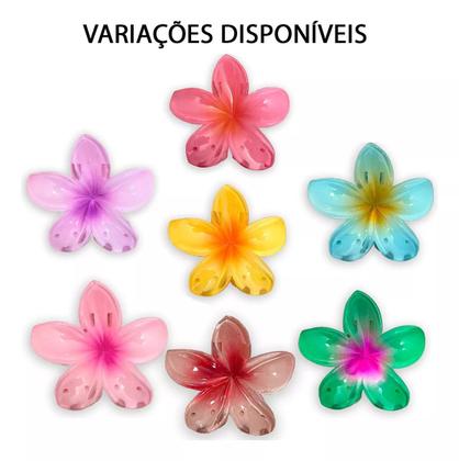 Imagem de Presilha De Flor Moda 2024 Prendedor De Cabelo Piranha Flor Cores Vivas