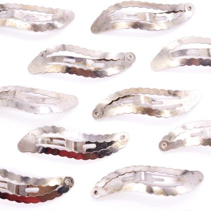 Imagem de Presilha Ondulado Tic Tac Metal Níquel 45mm 50pçs 50g