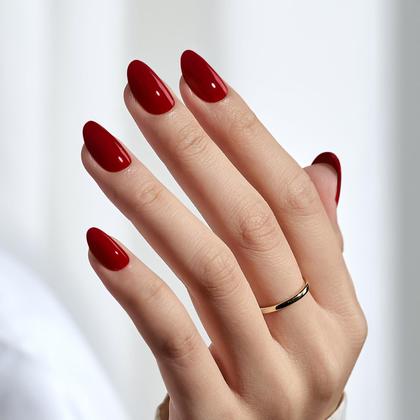 Imagem de Press On Nails Bartbox Short Red Gel Fall com cola para unhas 16s