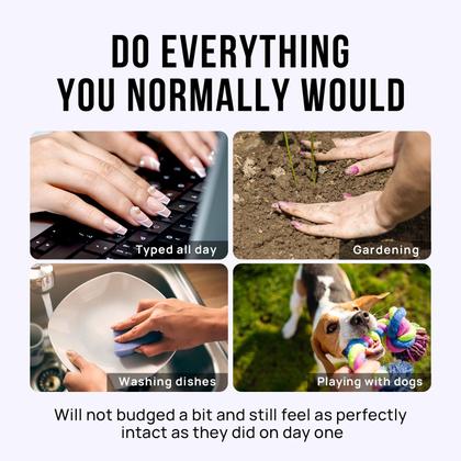 Imagem de Press On Nails Bartbox Short Red Gel Fall com cola para unhas 16s