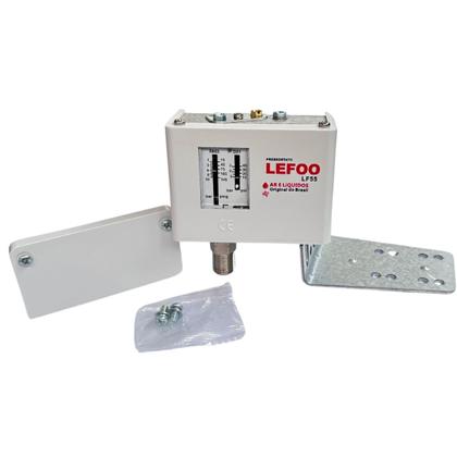 Imagem de Pressostato Lefoo Lf55 Refrigeração Ar Água Óleo 1 a 10 bar