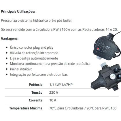 Imagem de Pressurizador Control Press 20-pré E Pós Boiler Solar Rowa