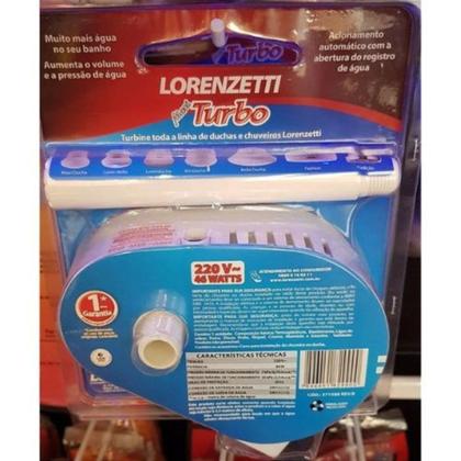 Imagem de  Pressurizador Lorenzetti Maxi Turbo 220V Aumenta Volume E Pressão Da Água Material Plástico Cor Branco