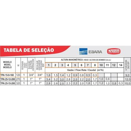 Imagem de Pressurizador Thebe Tpa 15-9-160 120w Monofásico 110v