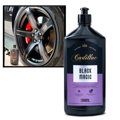 Imagem de Pretinho Black Magic Cadillac 500ml Brilho e Repelência Pneu