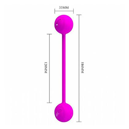 Imagem de Pretty Love Kegel Ball III - Bolas Para Pompoarismo Com Pesos Internos 18 X 3,3 Cm Cor: Roxo REF:6827