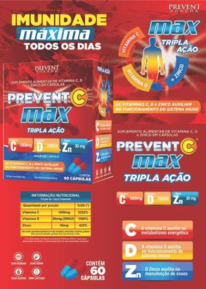 Imagem de Prevent Max Tripla Ação Vitamina C D E Zinco 180 Capsulas