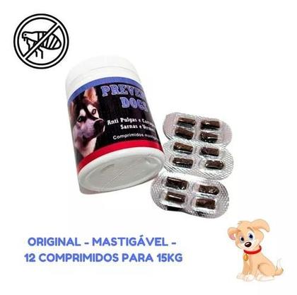 Imagem de Prevents Dog - 40 Comprimidos Mastigáveis Sabor Carne - Antipulgas, Carrapatos e Sarnas para Cães