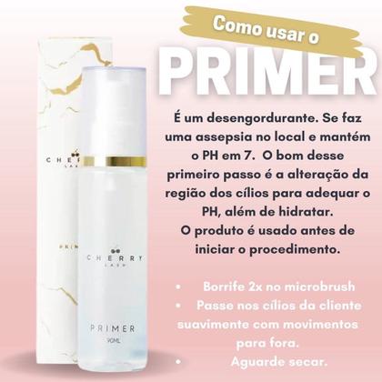Imagem de Primer Desengordurante Cherry Lash Para Extensão De Cílios 90ml Profissional