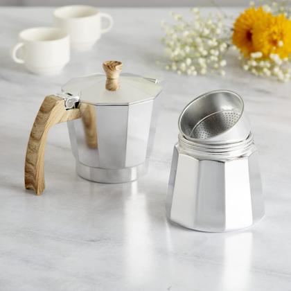 Imagem de Primula Fogão de alumínio Top Espresso Maker, Percolator Pot para Moka, Café cubano, Cappuccino, Latte e muito mais, Perfeito para acampar, 6 xícaras, polido