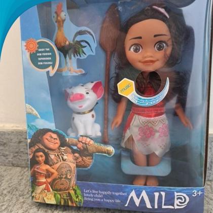 Imagem de Princesa Moana Boneca Articulada Infantil Colorida E Super