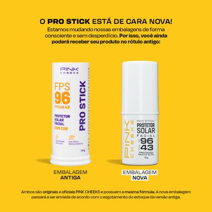 Imagem de Pro Stick Protetor Solar Multifuncional FPS96  PRO30  PINK CHEEKS  Resistente a água e ao suor