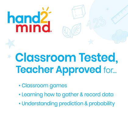 Imagem de Probabilidade transparente quadrada de Spinner hand2mind (conjunto de 5)