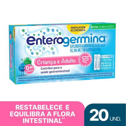 Imagem de Probiótico Enterogermina 5ml Tamanho Família 20 Frascos