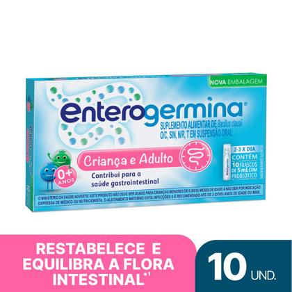 Imagem de Probiótico Enterogermina Criança e Adulto 10 Frascos de 5ml Cada