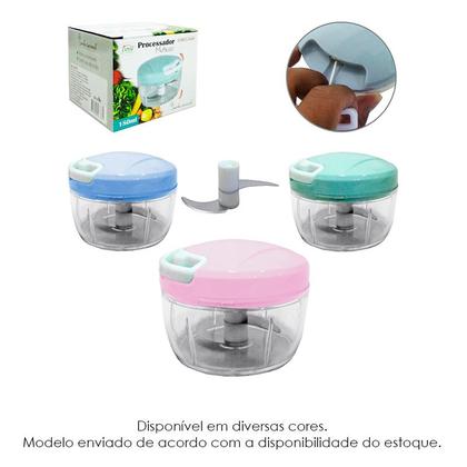 Imagem de Processador Alho Manual Corda C/ 2 Laminas Inox