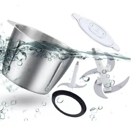 Imagem de Processador Alimentos Elétrico Inox Legumes Carne 3 Litros