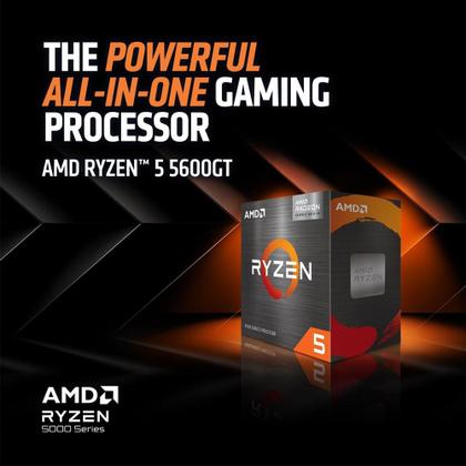 Imagem de Processador AMD Ryzen 5 5600GT, 3.6 GHz, (4.6GHz Max Turbo), Cachê 4MB, 6 Núcleos, 12 Threads, AM4 - 100-100001488BOX
