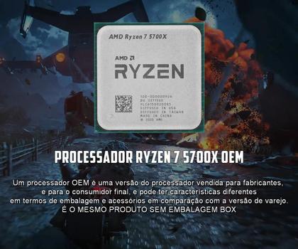 Processador AMD Ryzen 7 5700X, 3.4GHz (4.6GHz Max Turbo) OEM