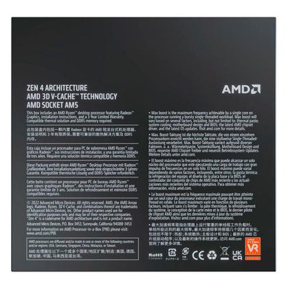 Imagem de Processador AMD Ryzen 7 7800X3D 104MB 4.2 - 5.0GHz - 100-100000910WOF