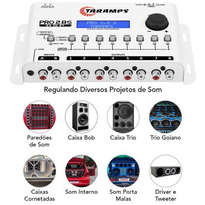 Imagem de Processador Áudio Equalizador Taramps Pro 2.8s Digital 8 Vias