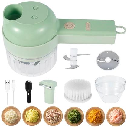 Processador de Alimentos 4 em 1 Multifuncional Sem Fio Recarregável USB - BELLATOR Imagem de Processador de Alimentos 4 em 1 Multifuncional Sem Fio Recarregável USB