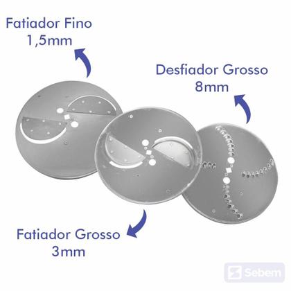 Imagem de Processador de Alimentos Industrial para Pizza Sebem com 3 Discos