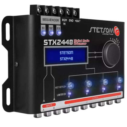 Imagem de Processador De Áudio Digital Equalizador Crossover Stx2448 2 Canais 4 Saídas Stetsom