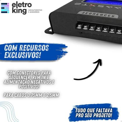 Imagem de Processador de Audio Digital Stetsom Som automotivo STX2448 4 Vias e Cabo RCA 1 Metro Technoise Blindado