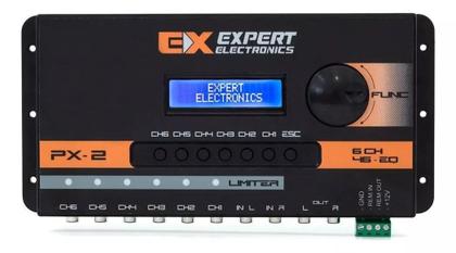 Processador de Áudio Expert PX2 6 Vias + Voltímetro JFA Slim V12