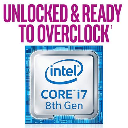 Processador Intel Core i7-8700K - 6 Núcleos, 4,7 GHz, LGA1151, 95W