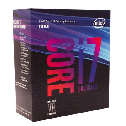 Processador Intel Core i7-8700K - 6 Núcleos, 4,7 GHz, LGA1151, 95W
