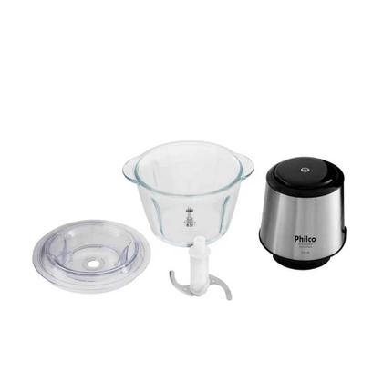 Imagem de Processador Philco Inox Glass Copo De Vidro 1,2L Função Pulsar 350W PPS01I