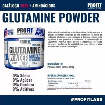 Imagem de Profit Glutamina Powder 100% Pure 300g Refil - Sem sabor