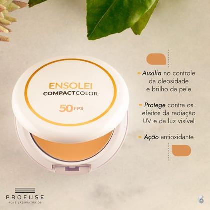Imagem de Profuse Ensolei Compact Color FPS 50 Bege Translúcido - Base Facial 10g
