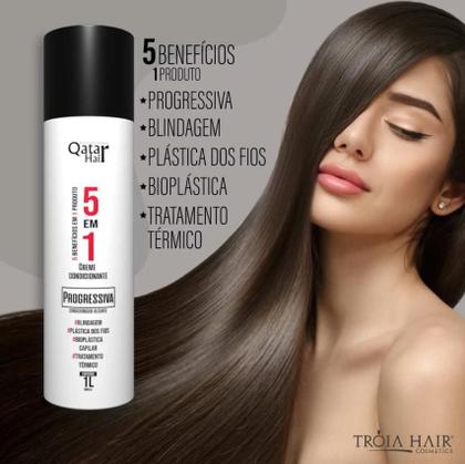 Imagem de Progressiva 5 em 1 Ativo Redutor de Volume Qatar Hair - 1L